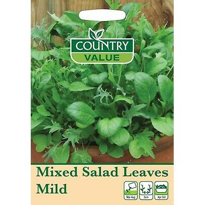 Country Value Price Band A Mild Mixed Salad Leaves Vegetable Seeds Green Pack of 300