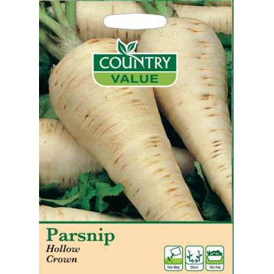 Country Value Price Band A  Hollow Crown Parsnip Vegetable Seeds Creamy White Pack of 400