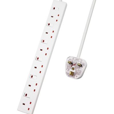 Daewoo Electricals 6 Way 2Mtr Extension Lead White 2Mtr PIF2066