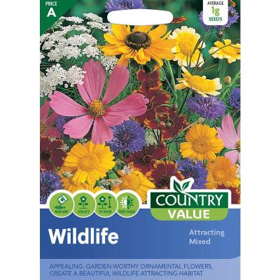 Country Value Price Band A Attracting Mixed Wildlife Flower Seeds Assorted Colours Growth up to 90cm Pack of 1g