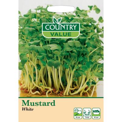 Country Value Price Band A Versatile and Easy to Grow Mustard White Vegetable Seeds Green Pack of 1200-Seeds