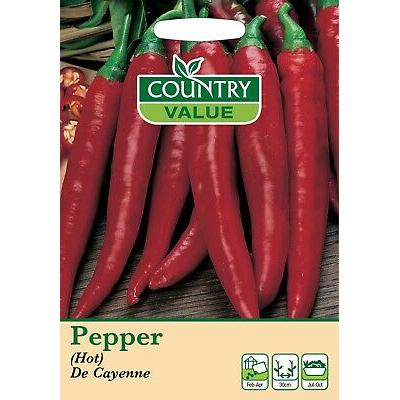 Country Value Price Band A Hot De Cayenne Pepper Seeds Red Pack of 40-Seeds