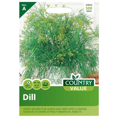 Country Value Price Band A Easily Grown Unique Flavour Dill Vegetable Seeds Multicolour Growth up to 75cm Pack of 500-Seeds