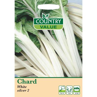 Country Value Price Band A Easy to Grow White Silver 2 Chard Vegetable Seeds Multicolour Pack of 200-Seeds