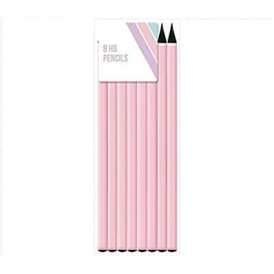 Design Group HB Pencils Light Pink 8Pk PTPN 1