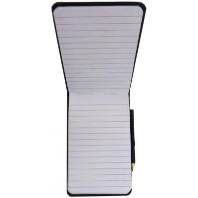 Design Group Policemans Ruled Notepad With Pencil Black and White 100-Pages FSC3-PMNB 1