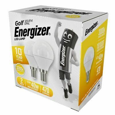 Energizer SES E14 LED Golf Lamps Warm White 5.2W 2Pk S16708