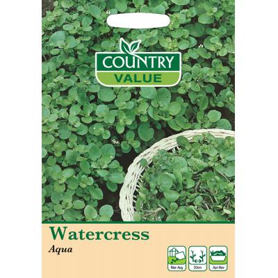 Country Value Price Band A Peppery Flavour Aqua Watercress Vegetable Seeds Green Pack of 600-Seeds