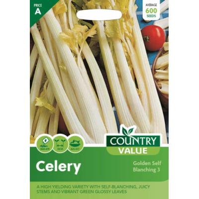 Country Value Price Band A Golden Self Blanching 3 Celery Vegetable Seeds Multicolour Pack of 600-Seeds