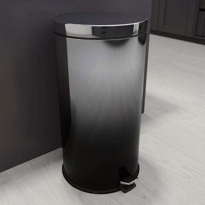 Daewoo Callisto Collection Stainless Steel Pedal Bin With Carry Handle Black 30Ltr BIN1083